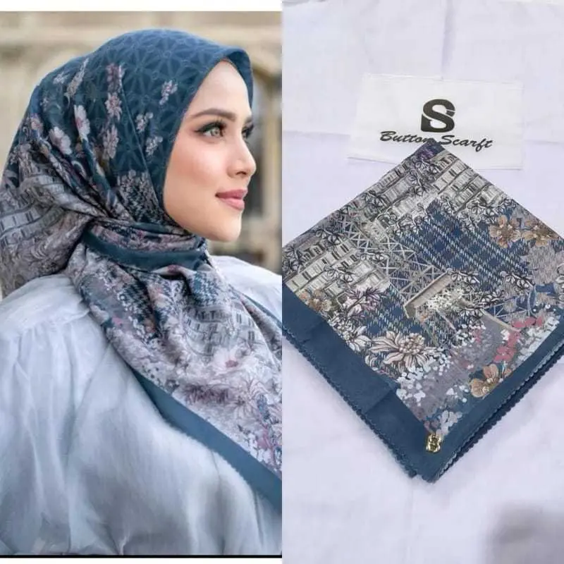 Segi Empat Motif ala Buttonscarves Parisian Dubai Hermosa Tuscany Series