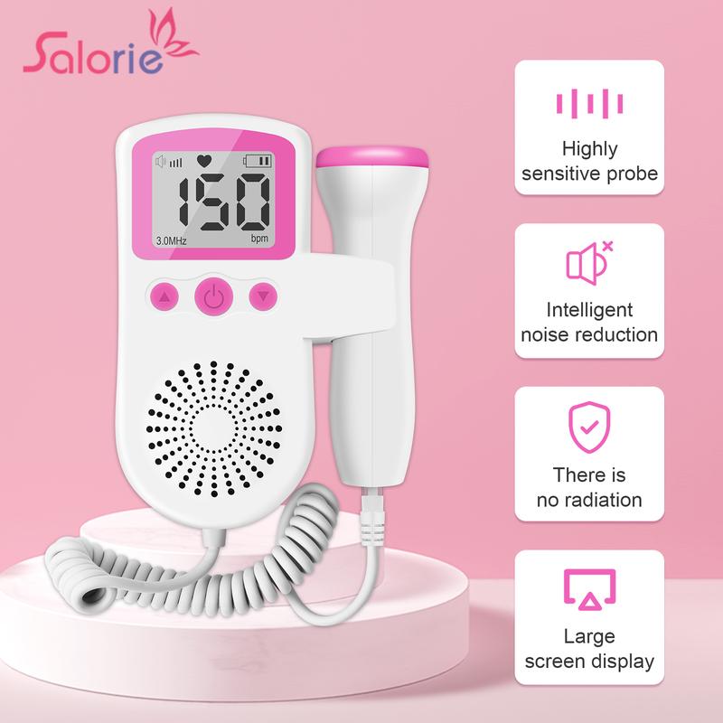 3MHz LCD Fetal Doppler Baby Prenatal Heart Rate Detector Home Sonar ...