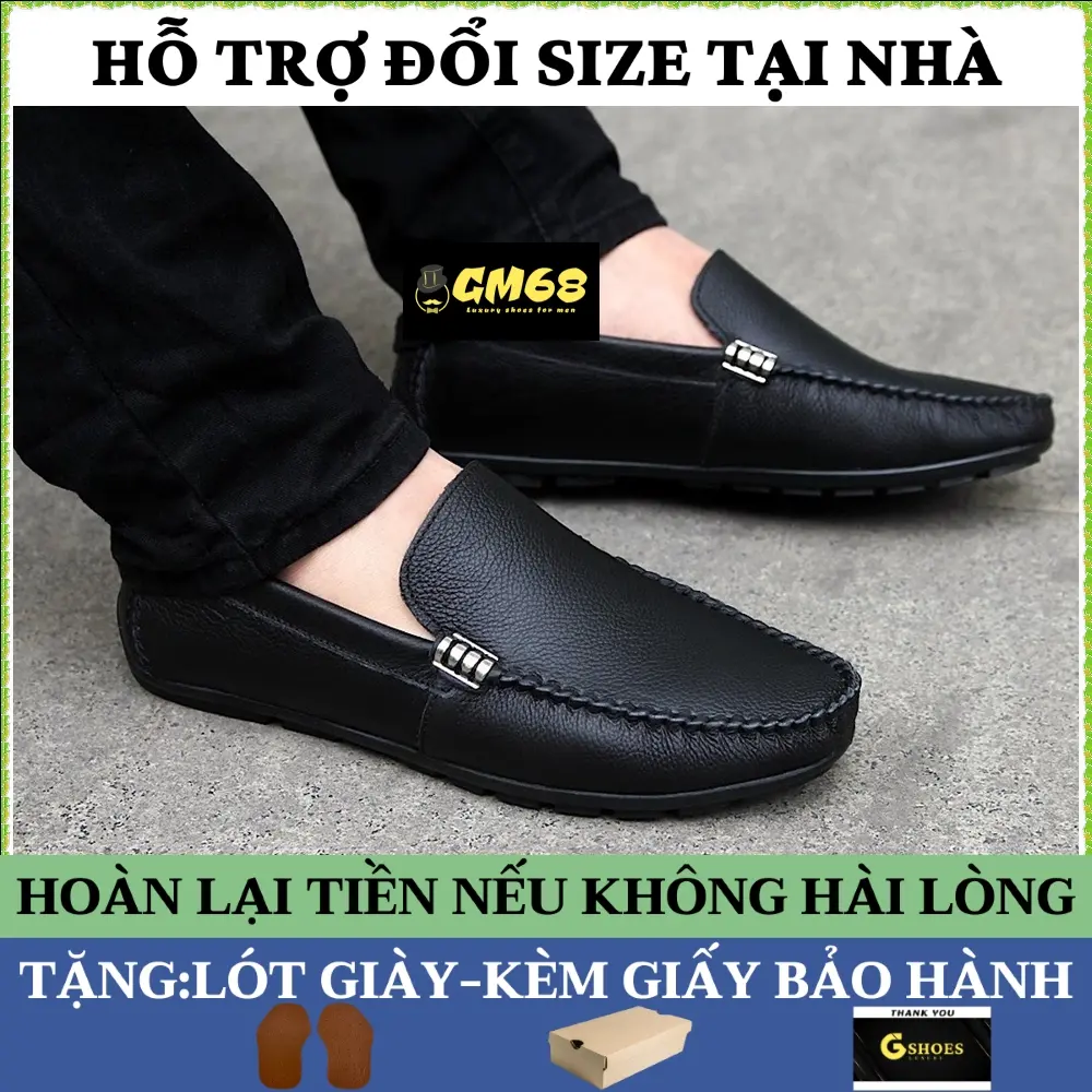 ày da nam thiết kế da thật nguyên tấm đế cao su khâu chỉ bảo hành 1 năm TK0102 GiàY