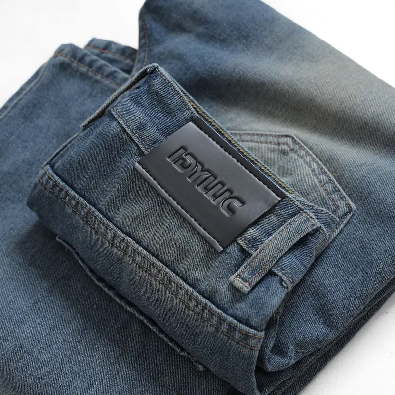 [IDYLLIC X Giá siêu sale] Quần jean nam nữ ống suông rộng thời trang màu xanh basic wash trắng IDY1 Menswear Cotton Pants 1