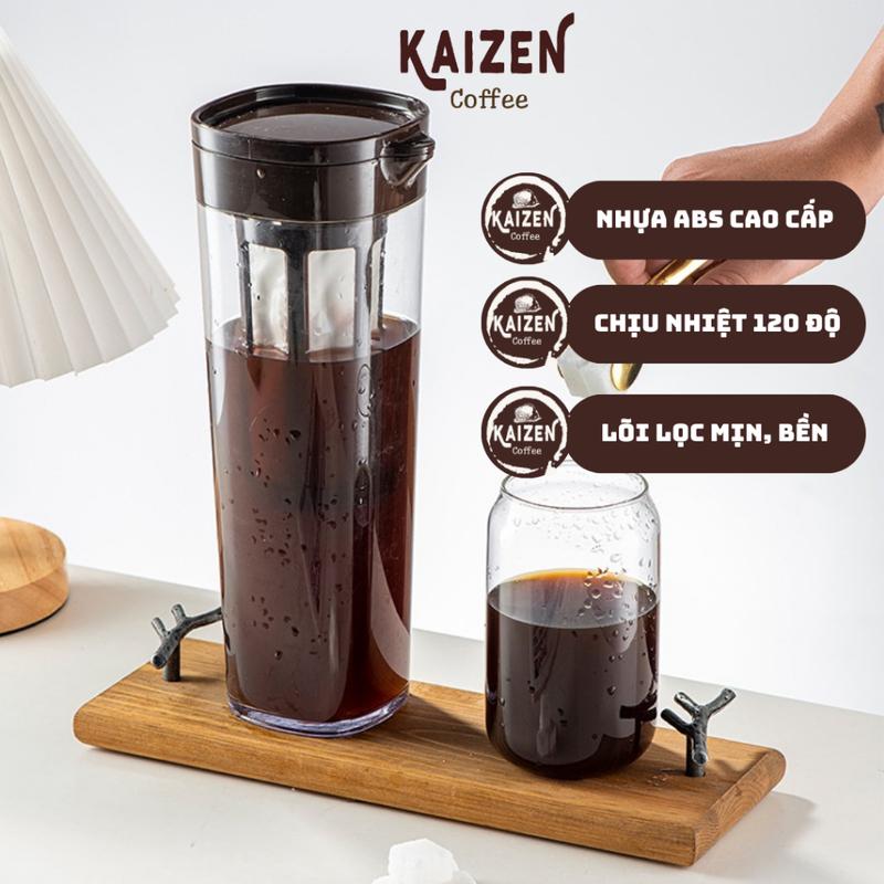  Bình pha cafe COLD BREW  cà phê ủ lạnh  nhựa nguyên sinh ABS 1.1L lạnh chịu nhiệt độ cao với bộ lọc ấm trà 