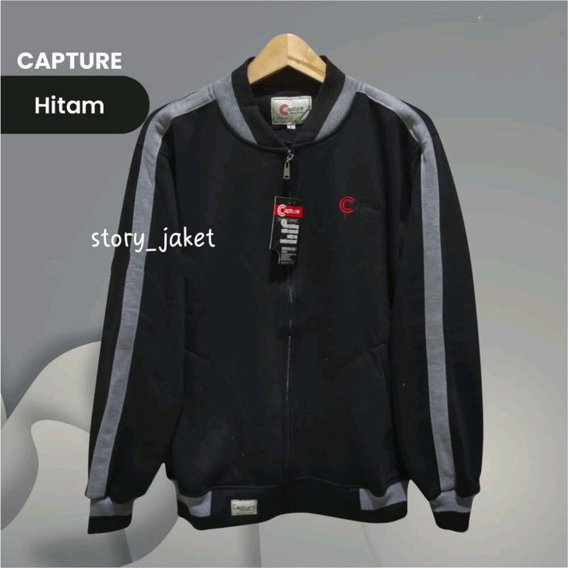 Jaket Bomber Kerah Resleting Versity Premium / Sweater Zipper Krah Distro Pria Wanita Baseball Fleece Lembut Panjang 0