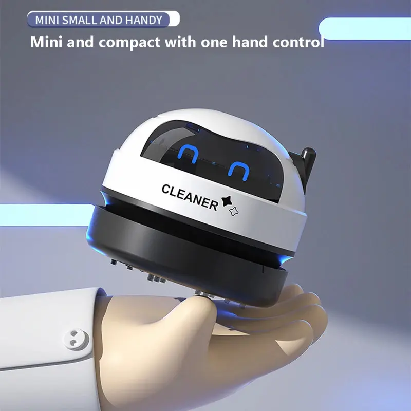 Robot hút bụi, thông minh, để bàn và máy hút bụi tóc trên bàn, kích thước nhỏ, máy hút bụi ô tô, vòi phun Có Thể Tháo Rời Thích hợp để làm sạch tóc thú cưng gia đình, dụng cụ làm sạch 4