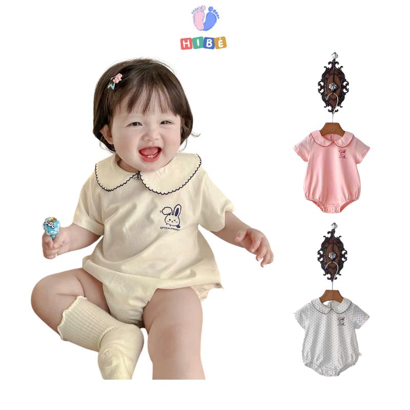 Bodysuit 3-11kg Hi.Bé body cổ sen cho bé gái chất áo cotton LT082