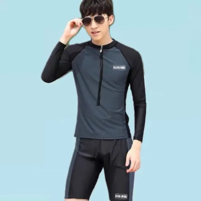 ￼Đồ bơi nam , đồ đi biển nam áo dài tay kèm quần đùi  kín đáo ( có đồ cặp cho nữ) 5
