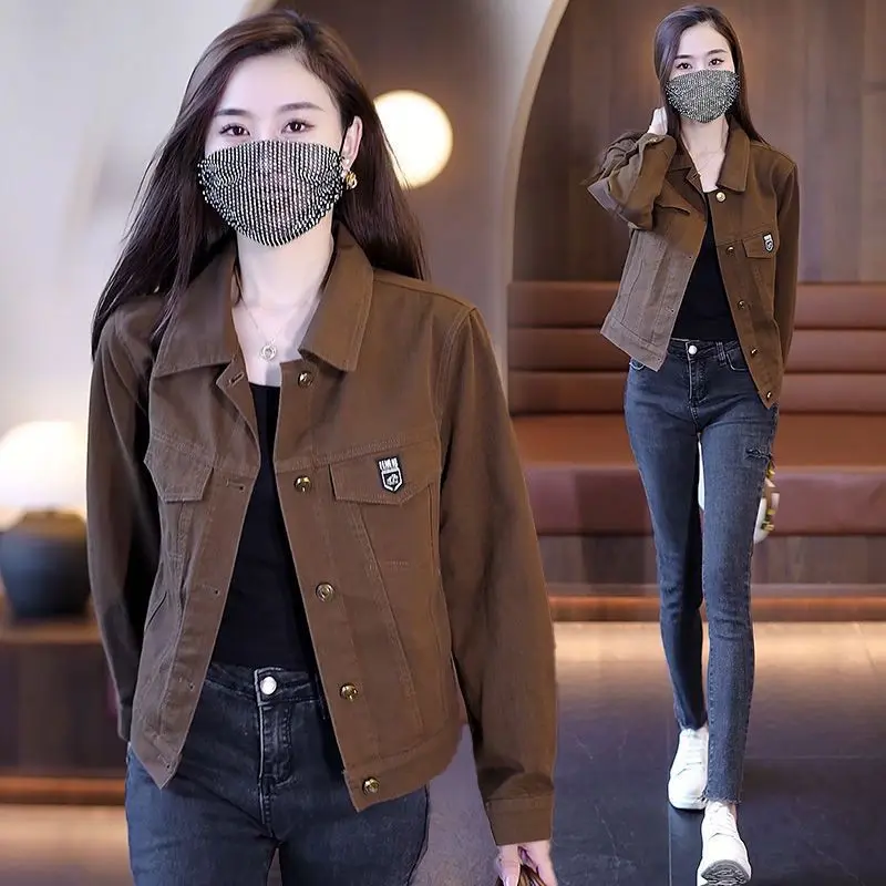 Áo Khoác Ngắn Dài Tay, Thời Trang, Dành Cho Nữ, Hàng Mới Về Mùa Thu 2024, Phong Cách Thường Ngày Thích Hợp Cho Số Lượng Ít, Dáng Ôm Và Trẻ Hơn, Áo Thời Trang Top Women