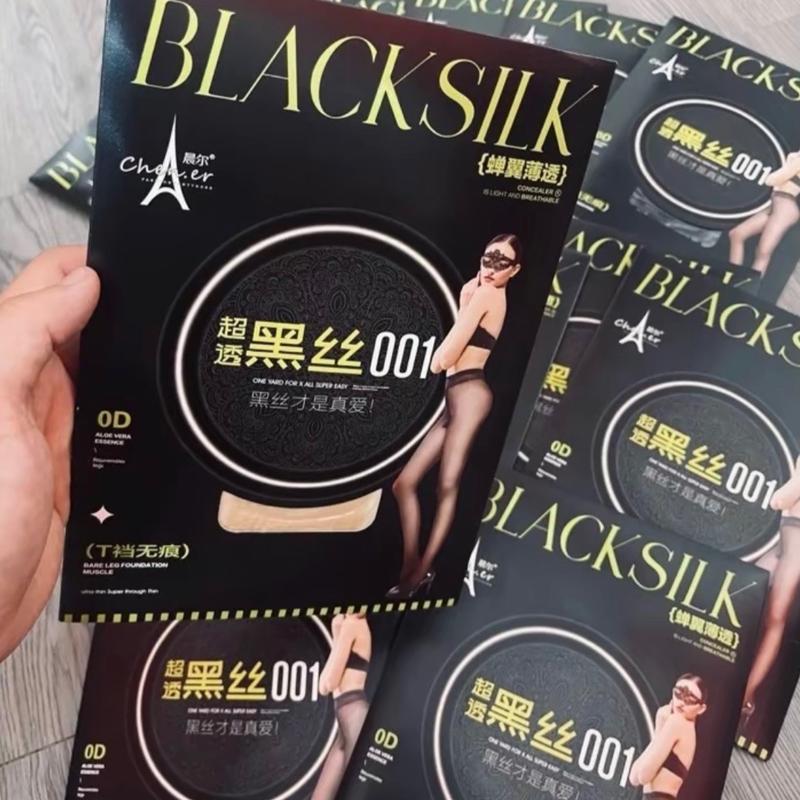 Quần Tất Nữ Tàng Hình Black Silk Siêu Dai Siêu Trong Women Đen Da 4