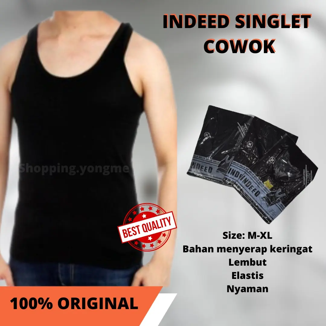 Singlet Pria M Indeed Hitam