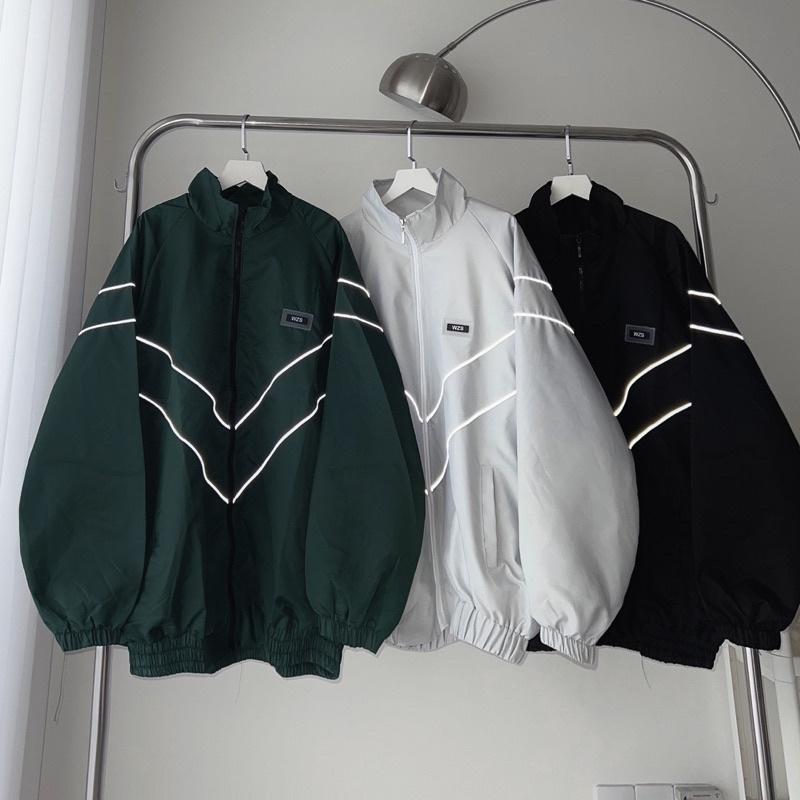 Áo Khoác Dù WZS Jacket Dày Dặn Tag Cao Su Viền Phản Quang Form To Unisex Nam Nữ - Sarah Store 1