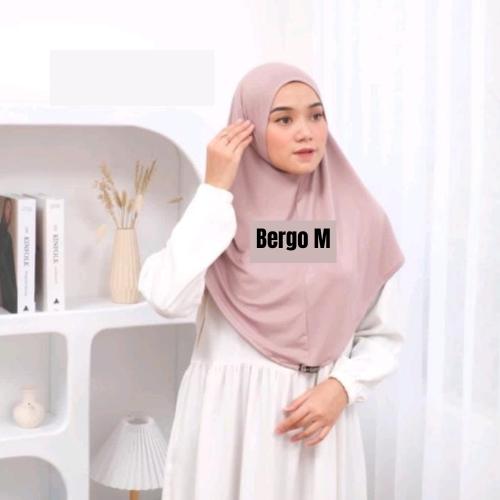 Hijab Instan Jersey Non Pet M/Kerudung Bergo Jersey Non Pet