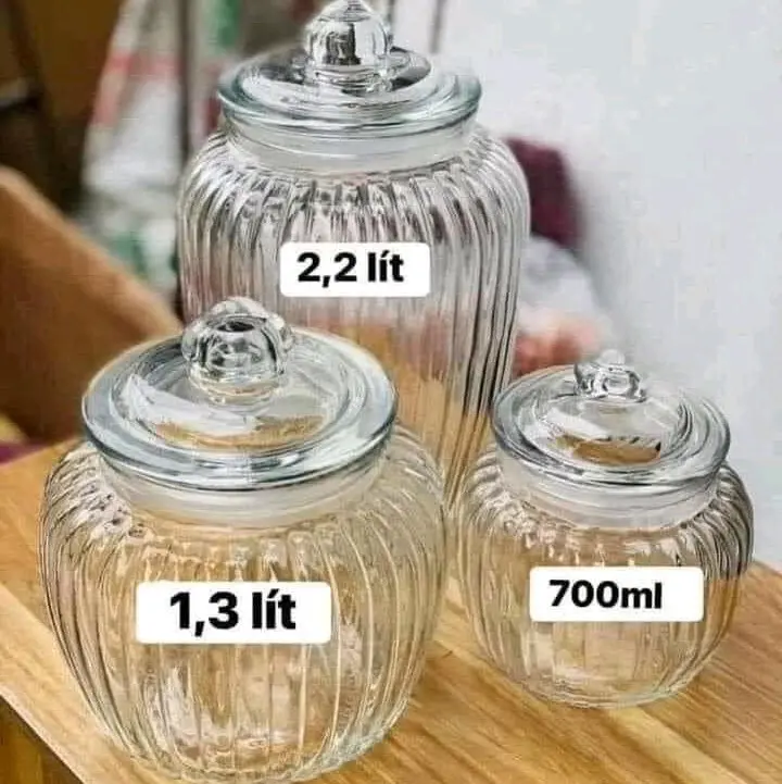 Combo 3 bình thủy tinh dày dặn, hàng đẹp