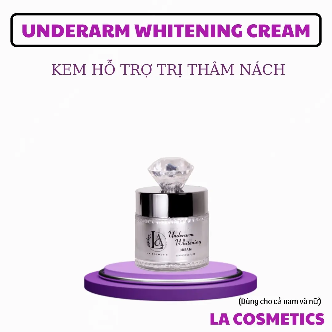 UNDERARM WHITENING CREAM + KEM HỒNG NÁCH & MÔNG & BẸN + La Cosmetics + hỗ trợ khử thâm nách, bẹn, mông cho cả nam và nữ