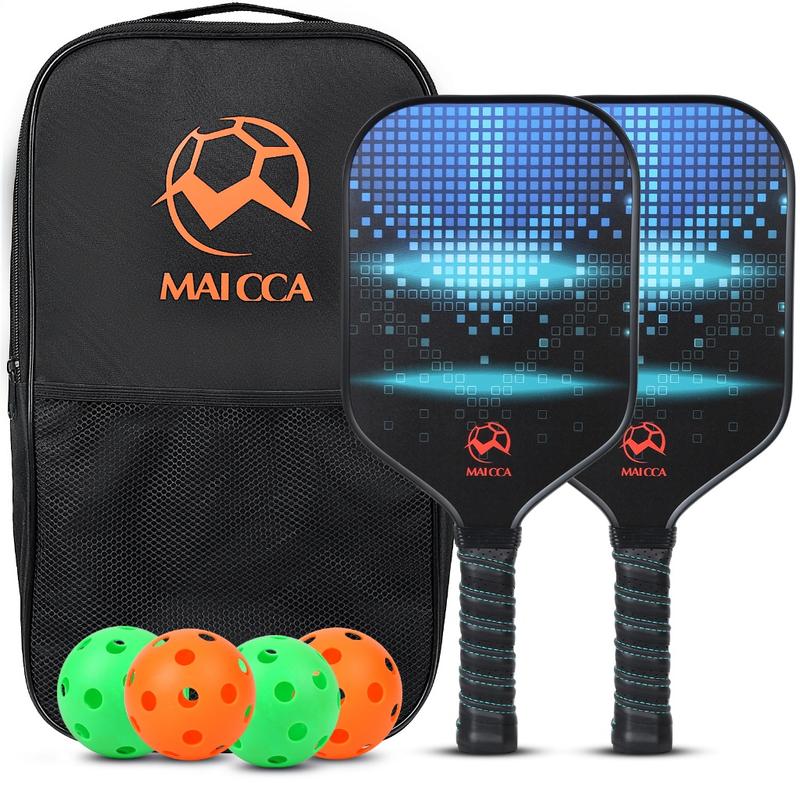 Squash Racket  Pickleball Paddles USAPA Approved Set Rackets Honeycomb Core 4 Balls Portable Racquet Cover Carrying Bag Gift Kit Indoor Outdoor 1