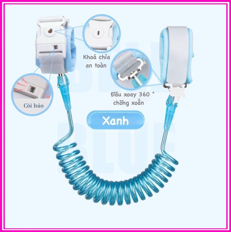 Dây Đai Chống Lạc Cho Bé, Dây Dắt Trẻ Em Đi Dạo Chống Đi Lạc Lõi Thép, Chống Xoắn, Có Khóa