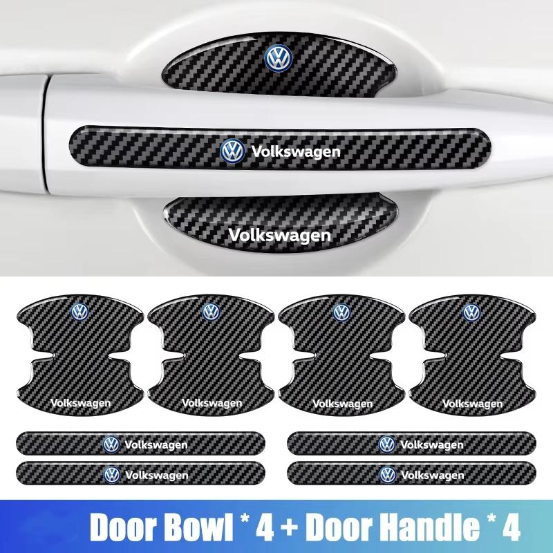 Product Introduction of Car Door Carbon Fiber Protection Sticker Handle Film Door Bowl Protector For Volkswagen VW Polo Jetta Golf mk6 mk7 Beetle Passat b7 Tiguan Vento Car Sticker 6