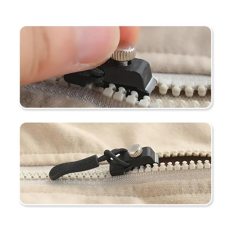COD Setelan Reparasi ritsleting bagasi, mantel, pakaian, sepatu, dan sepatu bot yang dapat dilepas, kepala ritsleting kunci rantai bit pengganti bebas alat rumah tangga Additional Accessories jaket tali 8