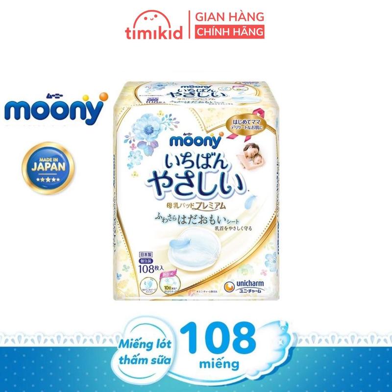 Miếng Lót Thấm Sữa Moony Nội Địa Nhật Siêu Thấm Chống Tràn - Túi 36 72 108 miếng - Timikid