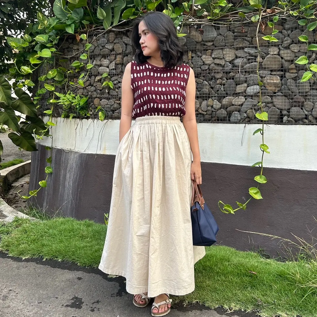 Rosie Skirt ByNeeth - Rok linen - Rok basic - Rok korean style - Rok ngembang