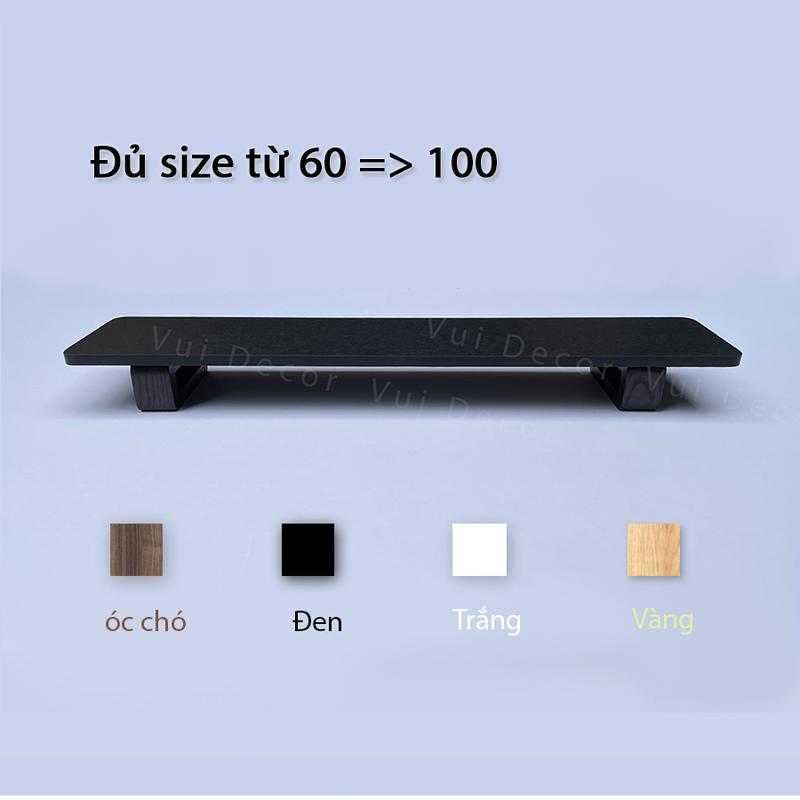 Kệ màn hình máy tính gỗ mdf, lưu ý: Góc được bo tròn tinh xảo ko phải loại góc vuông