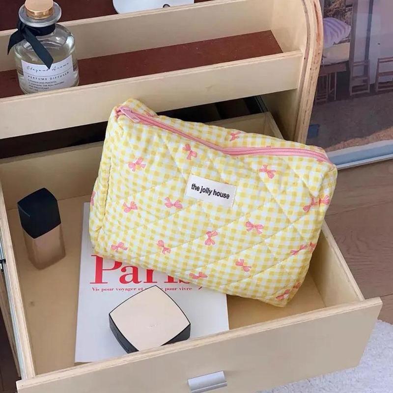 Product Introduction of Bowknot Cosmetic Bag Portable Soft Handbag Toiletries Capacity Bag Student Large Storage Bag 37