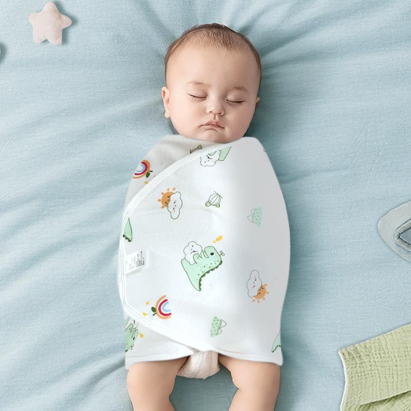 Khăn quấn mùa hè thay thế túi ngủ nhộng chũn cho bé 0-1 tuổi, giúp bé ngủ ngon chống giật mình, chất liệu 100% Cotton mát mẻ