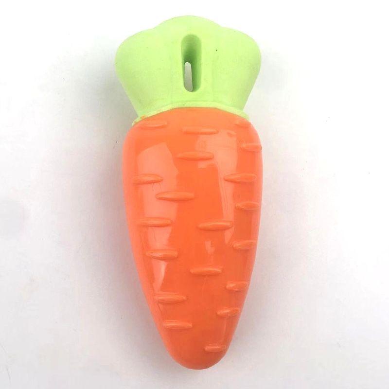 [Store Hot Sale] Dog Carrot TPR Bite-Resistant Toys Vegetable Puppy Interactive Sound Relieving Stuffy Molar Carrot Pet Toy 2
