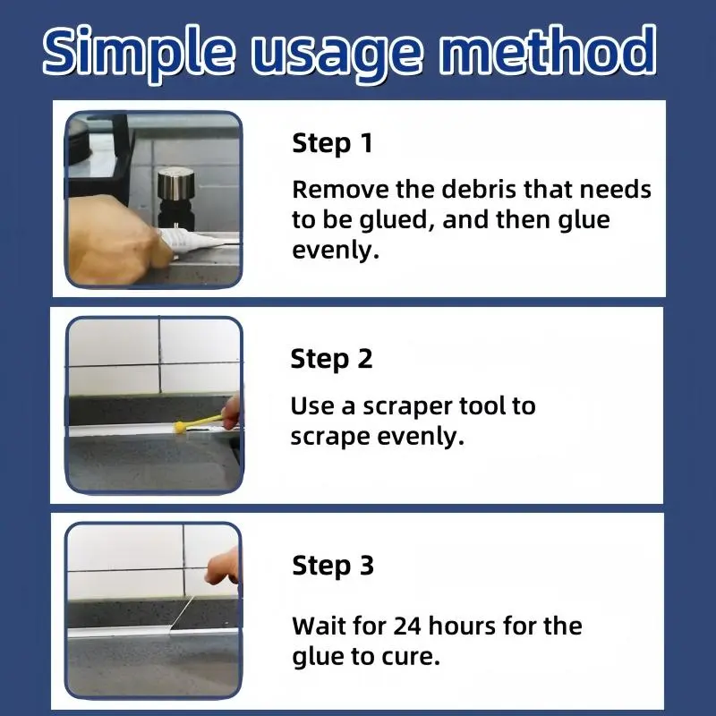 Multipurpose Tile & Countertop Caulking Agent, Waterproof & Mildew Proof Sealant, Easy To Use Sealant for Home & RV Use 8
