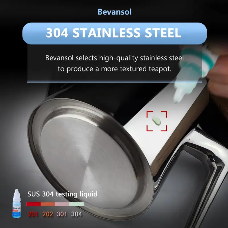 Stainless Steel Coffee Pot, Long Spout Tea Pot with Tea Filter Net, Suitable for Home Use on Induction Cookers for Boiling Tea 5