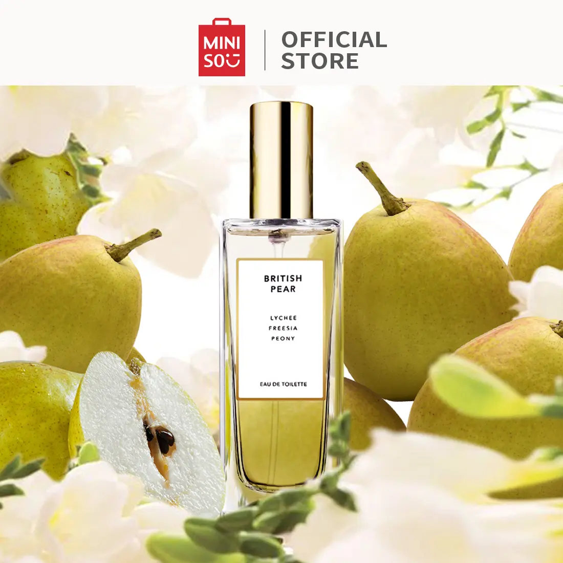 MINISO Parfum Wanita 30ml Lady Perfume EDT Wild Strawberry British Pear Tahan Lama Awet Wanita Merah Orange Violet Wangi