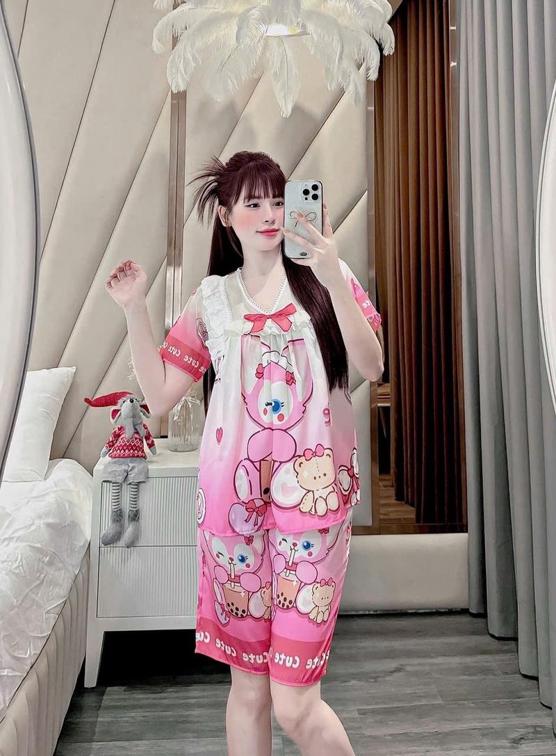 Product Introduction of đồ bộ lửng tiểu thư latin cao cấp thiết kế phối hinh siêu dễ thuong mặc nhà thổi mái mịn mát 3
