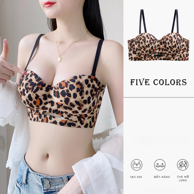 Áo lót da báo gợi cảm - Mẫu hot TikTok! Ôm sóng, nâng ngực, thoải mái suốt ngày,Không gọng, siêu êm, quyến rũ ngày đêm