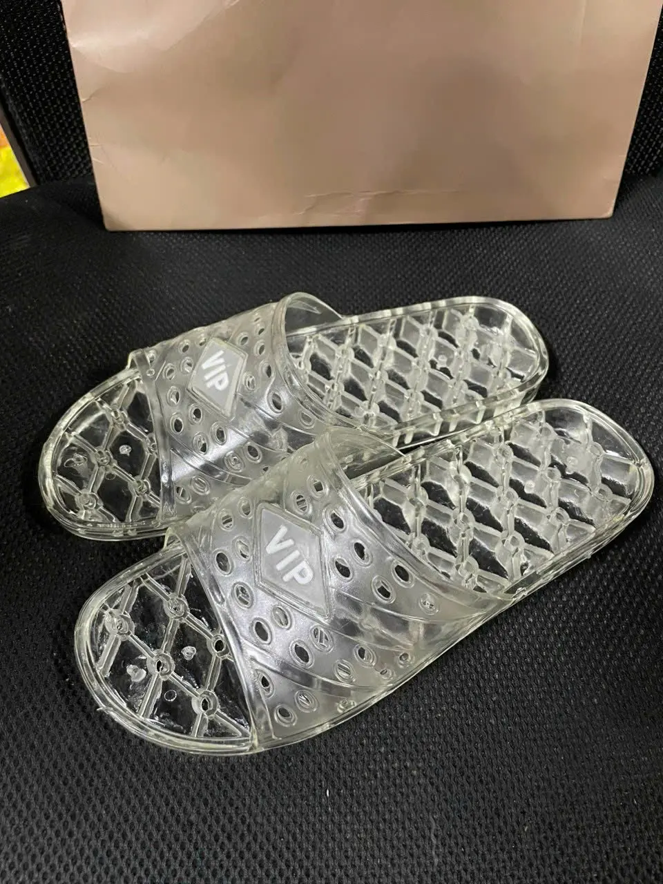 dép vip trắng trong suốt êm chân chống  trơn tốt DéP Slipper