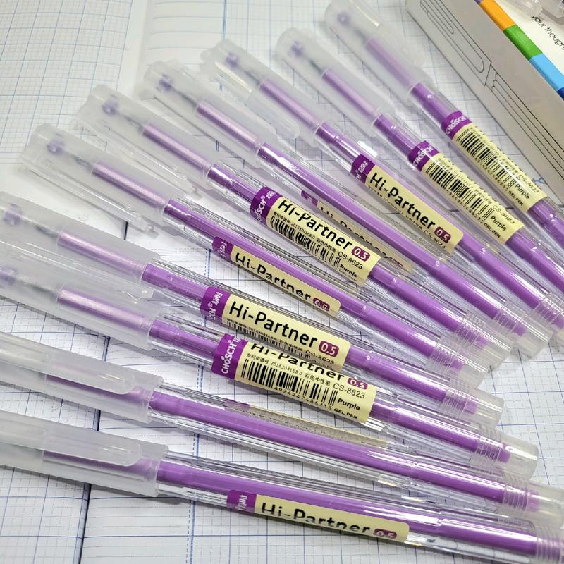 Bút mực màu tím ngòi bút êm, CHOSCH 8623 thương hiệu được,  hộp 12 cây