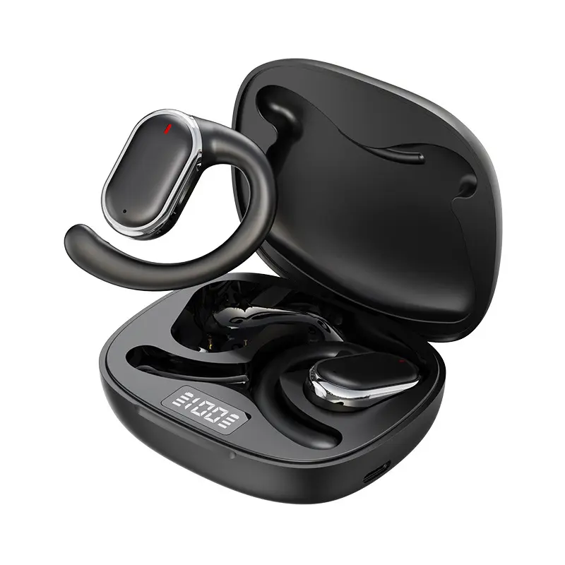 Bluetooth Headset Wireless Bluetooth Noise Reduction Clip-on Digital Display Large Battery Endurance Waterproof Sports Private Model Headset