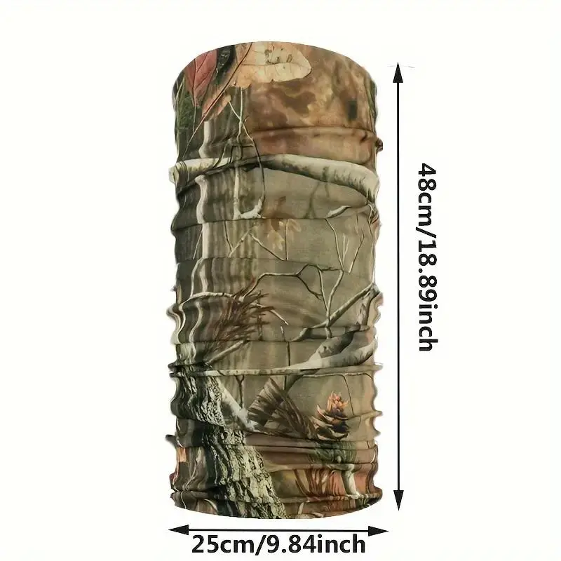 Outdoor Camouflage Pattern Headscarf, 5 Counts/set Breathable Dustproof Cycling Magic Headscarf, Multifunctional Sports Headscarf for Men & Women 1