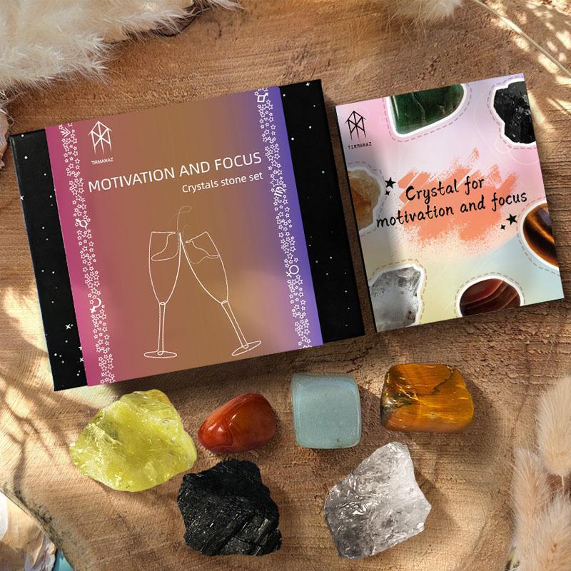 Product Introduction of Artificial Crystal Meditation Healing Set, 1 Box Crystal Stone Gift Box, Meditation Healing Stone Set, Party Gift for Friend & Family, Home Decor 3