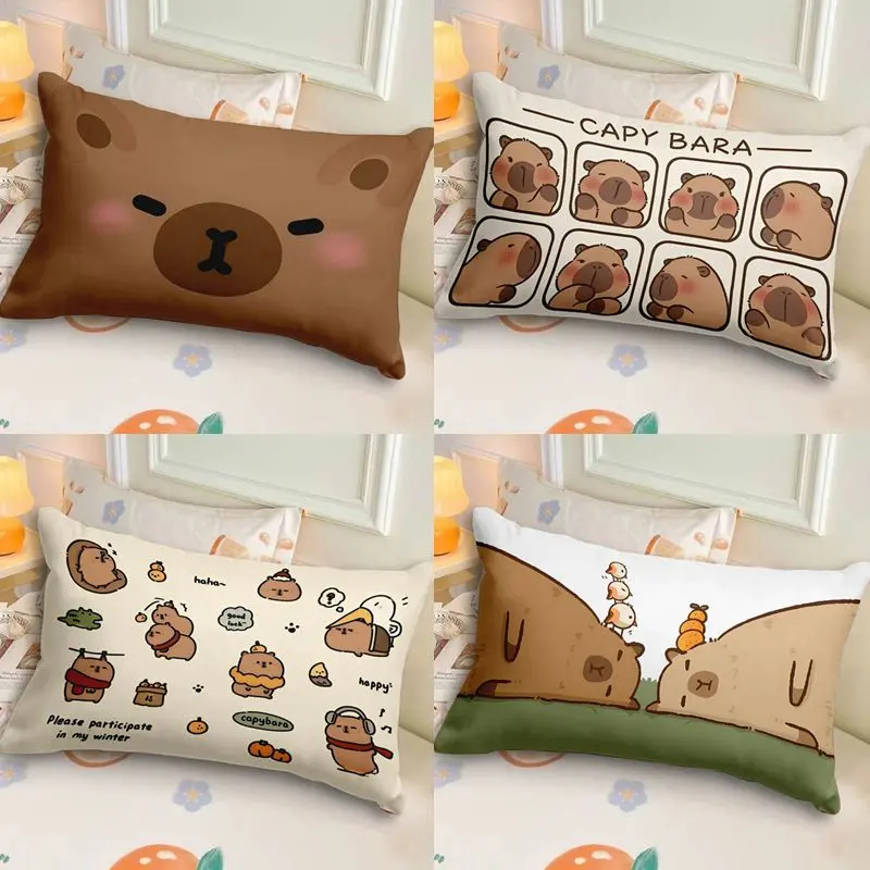Gối Nhồi Bông Hoạt Hình Capabala Capybara, Gối Dễ Thương, Hai Mặt, Có Thể Tùy Chỉnh, Thích Hợp Cho Phòng Ngủ, Đầu Giường Và Đệm Lưng