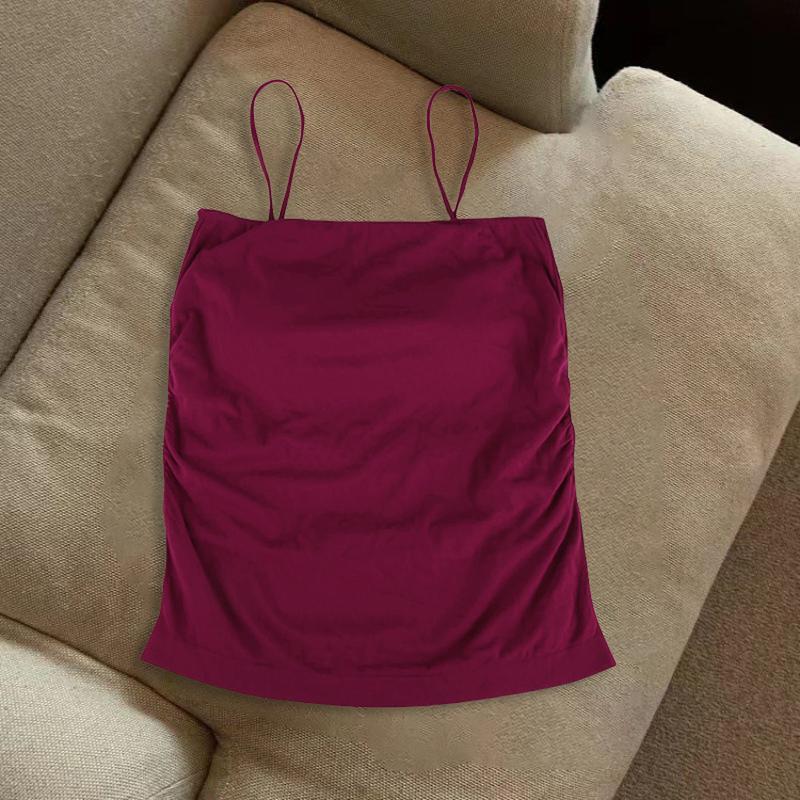 Product Introduction of No Steel Ring Tube Top, Bottoming, Short Vest, Small Sling, Women's Summer 2025 New Korean Version Of The Pleated Top 29