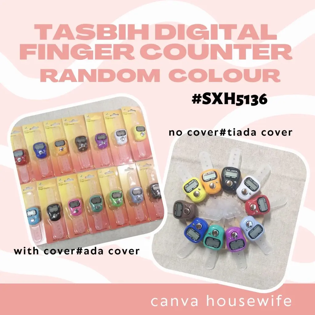 Tasbih Digital Finger Counter LCD  Colour Random Selected