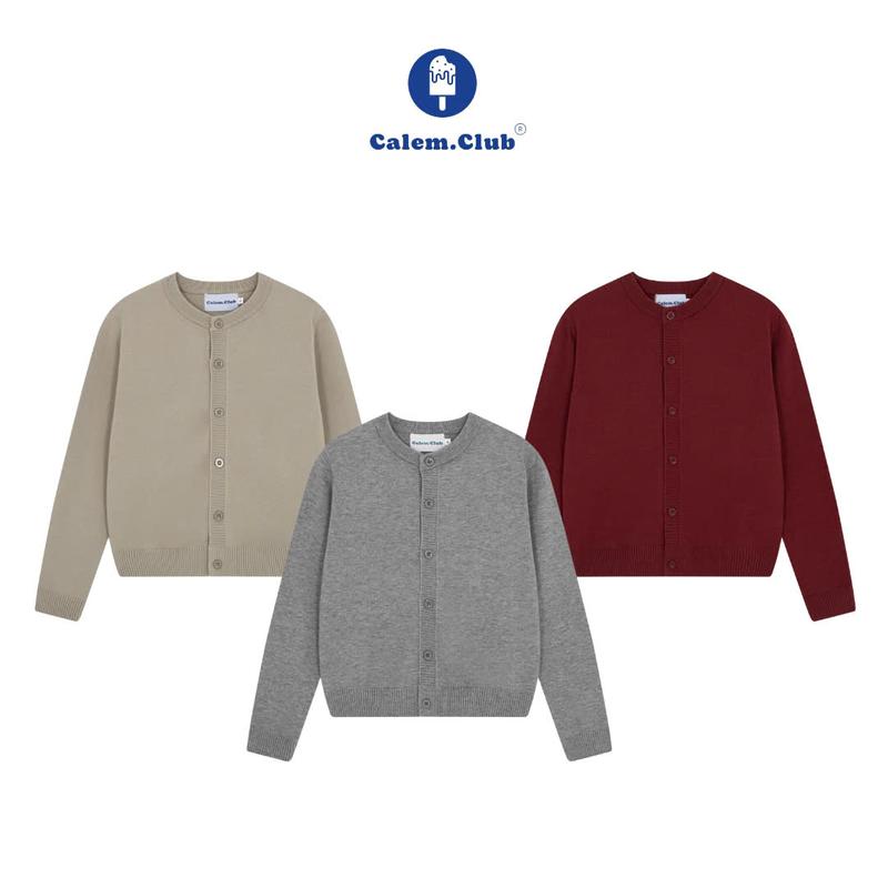 Calem.Club - Áo khoác len dệt Cardigan SIMPLE chất len mịn Premium form unisex nam nữ áo thu đông phong cách hàn quốc