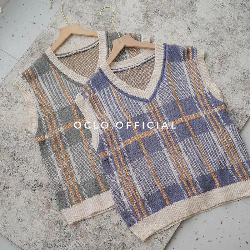 Oclo Saskina Vest | Rompi Vest Rajut Wanita Jumbo XXL 1