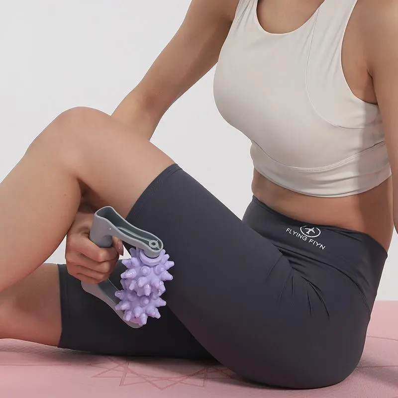 Muscle Massage Handle, 1 Count Manual Muscle Massage Tool, Body Massager, Yoga Fitness Massager, Handheld Double Ball Massager, Sports Accessories 3
