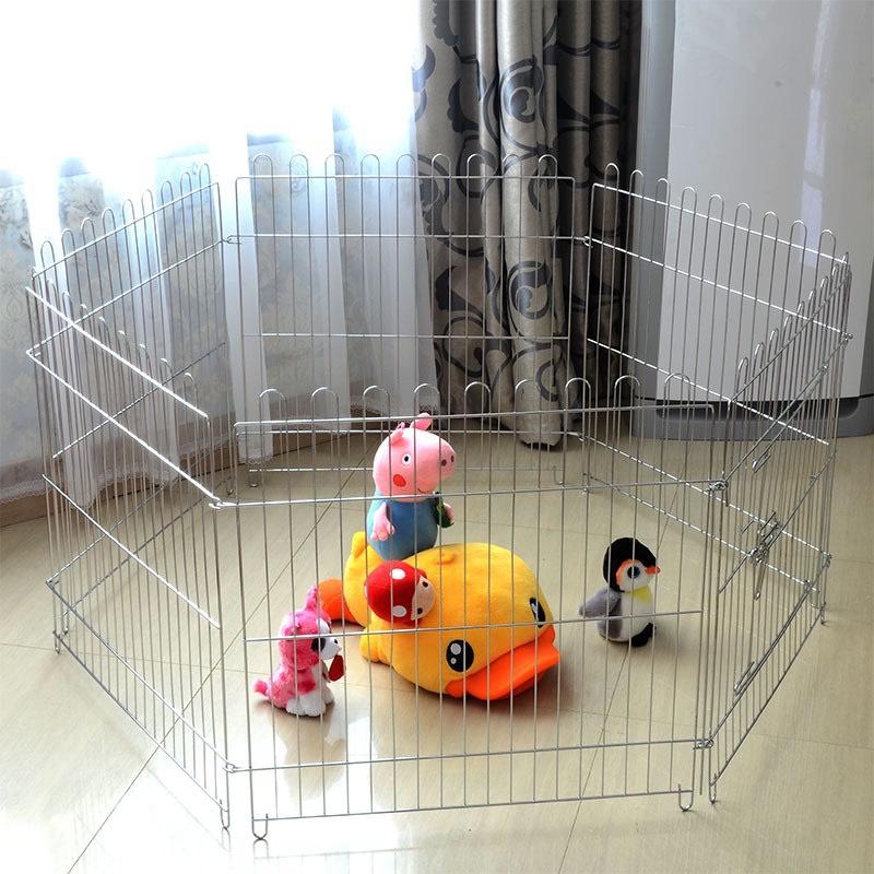 Bộ quây sắt, hàng rào 6 tấm 60x60 và 6 tấm 80x90cm màu vân đá cho chó mèo, Quây sắt gấp gọn sơn tĩnh điện cũi  chó