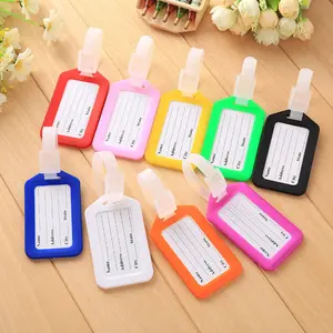 Tag Gantungan Koper Polos Lucu Bahan Silikon Luggage Tag ID Address Travel Penanda Koper Motif Kartun Name Tag