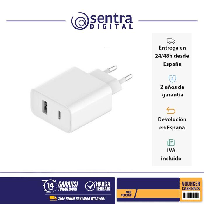 Gambar carger Mi 33W Wall Charger Type-A + Type-C dari Sentra Digital Kota Surabaya Tokopedia