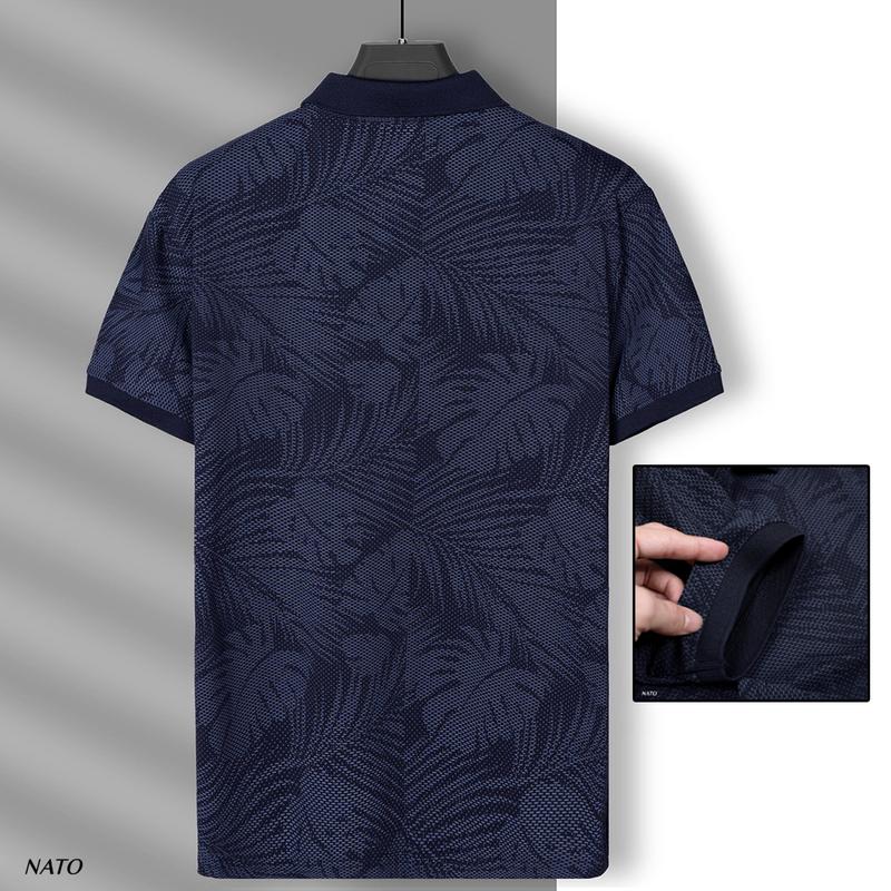 Áo Thun Polo Nam LÁ CÂY Vải Cotton Cá Sấu Cao Cấp Đẹp Tay Ngắn Có Cổ Màu Trắng Đen Đỏ Xanh Navy Trơn Họa Tiết NATO Menswear Ngắn Tay Shirt 5