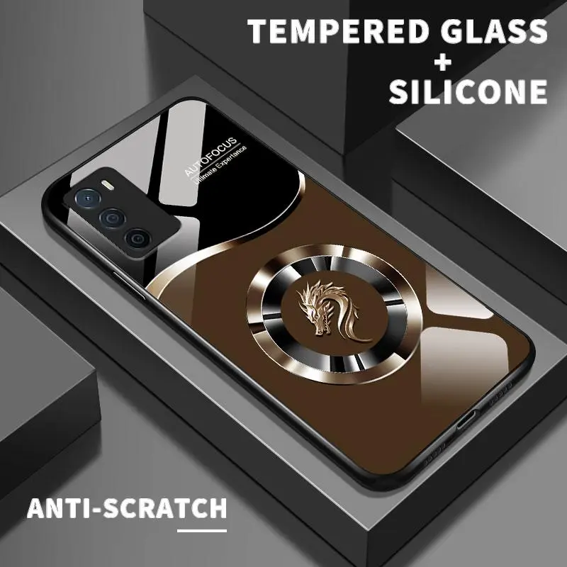 Case Hp For OPPO A16 A16s A16K A16e A11A11x A11K A12 A12s A12e A15 A15s A17 A18 HD Glass Silikon Back Cool Loong Casing Handphone Ponsel Cassing
