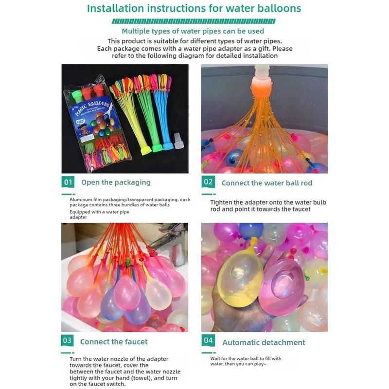 Product Introduction of 1 Set Funny Water Balloons Toys Magic Summer Beach Party Outdoor Filling Water Balloon Bombs Toy For Kids Adult Children 22