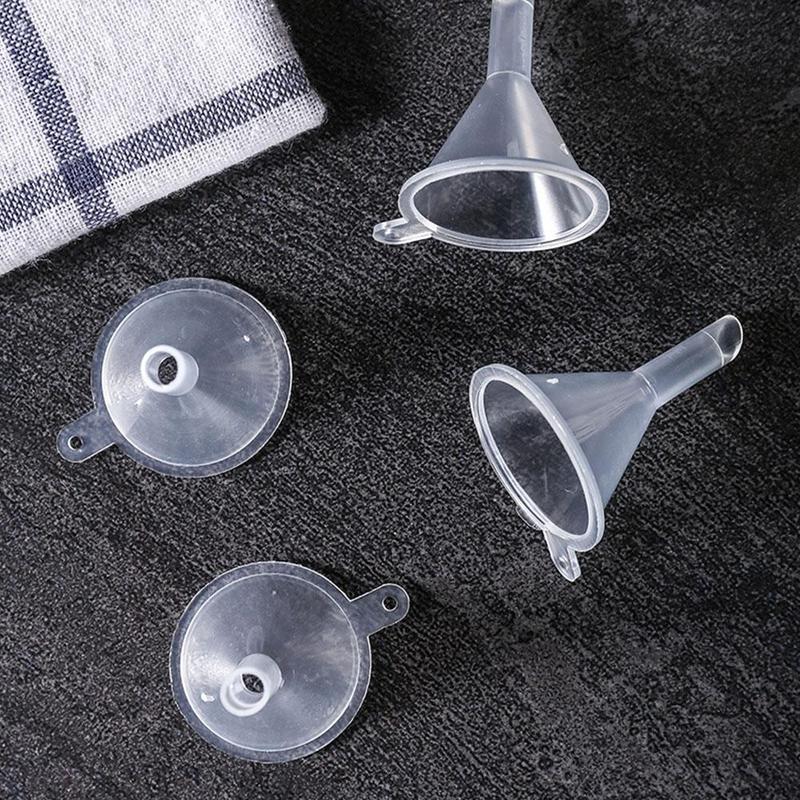 Product Introduction of Mini Clear Funnel Plastic Small Funnel Set For Perfumes Powder Cosmetic Oils Lab Bottles Filling Tools 16