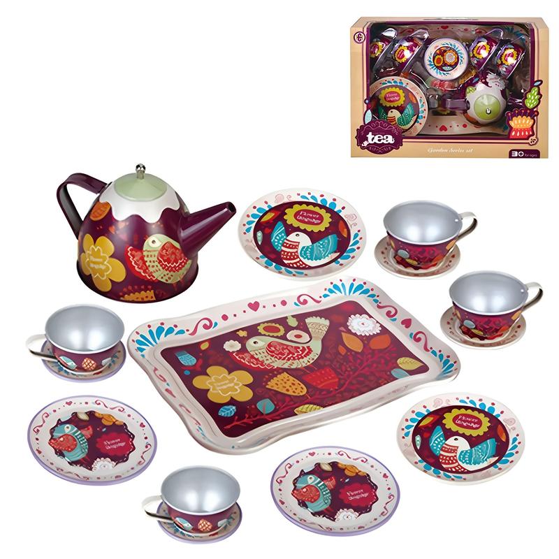 Simulation Tea Time Set Toy, 1 Set Pretend Play Afternoon Tea Set, Pretend Play Toy for Preschool Kindergarten Girls 6